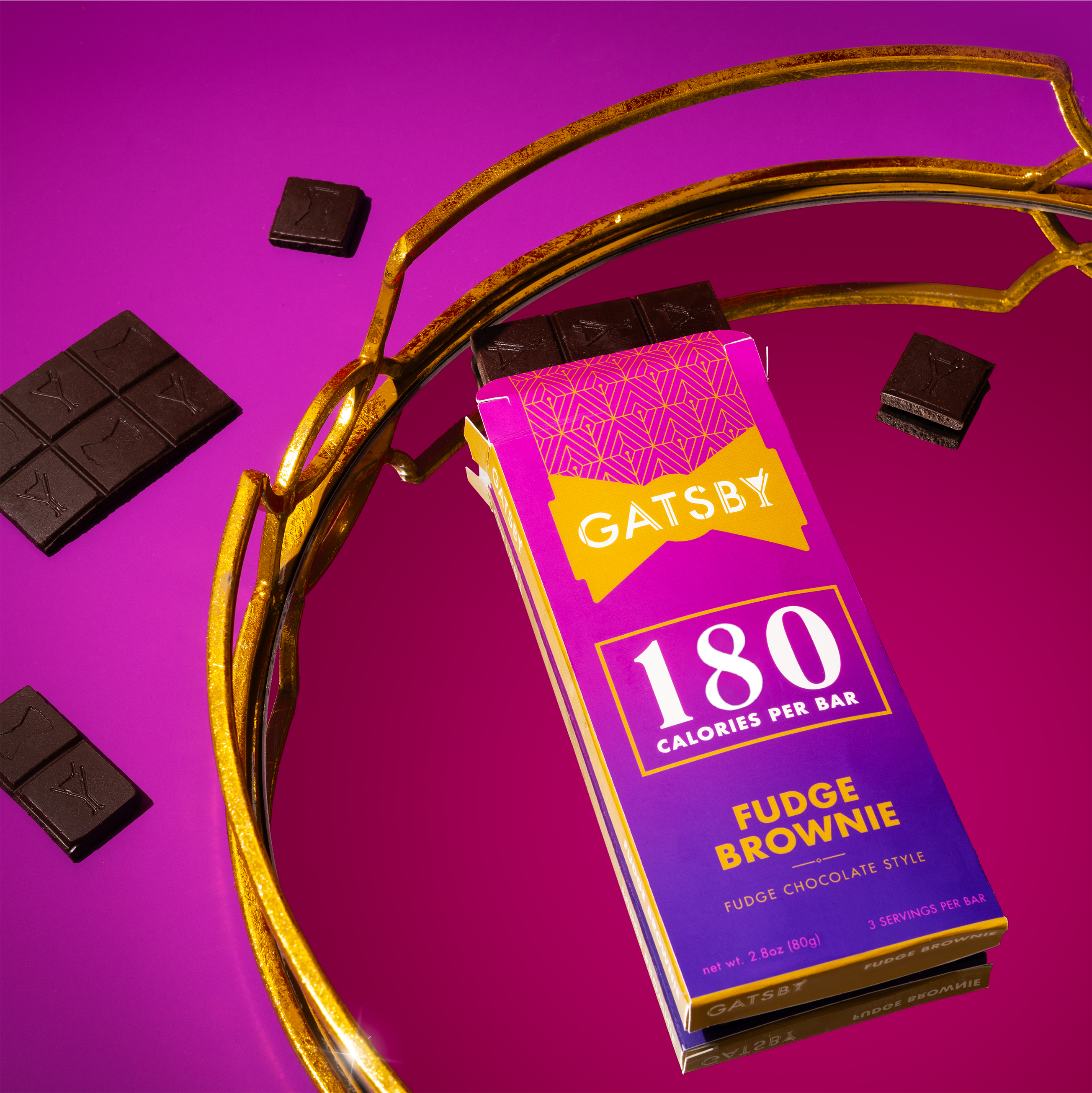Gatsby Sea Salt Extra Dark Chocolate Bars, Low-Sugar, Dairy-Free 2.8 oz